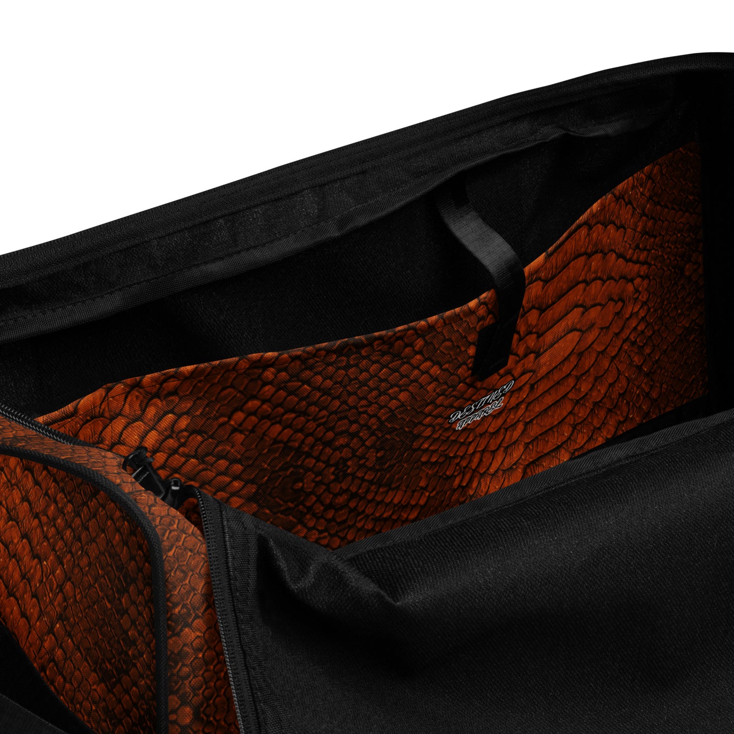 Orange Mamba Snakeskin Duffle bag