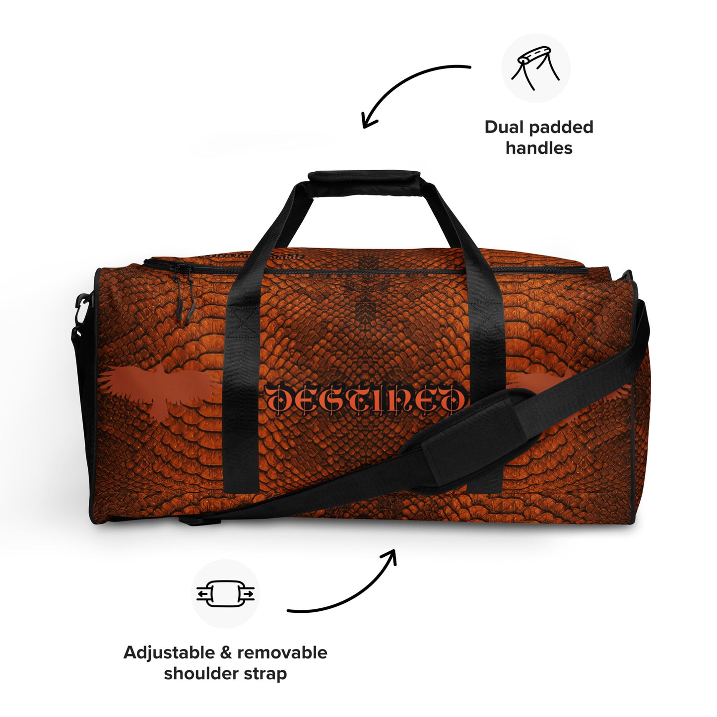 Orange Mamba Snakeskin Duffle bag
