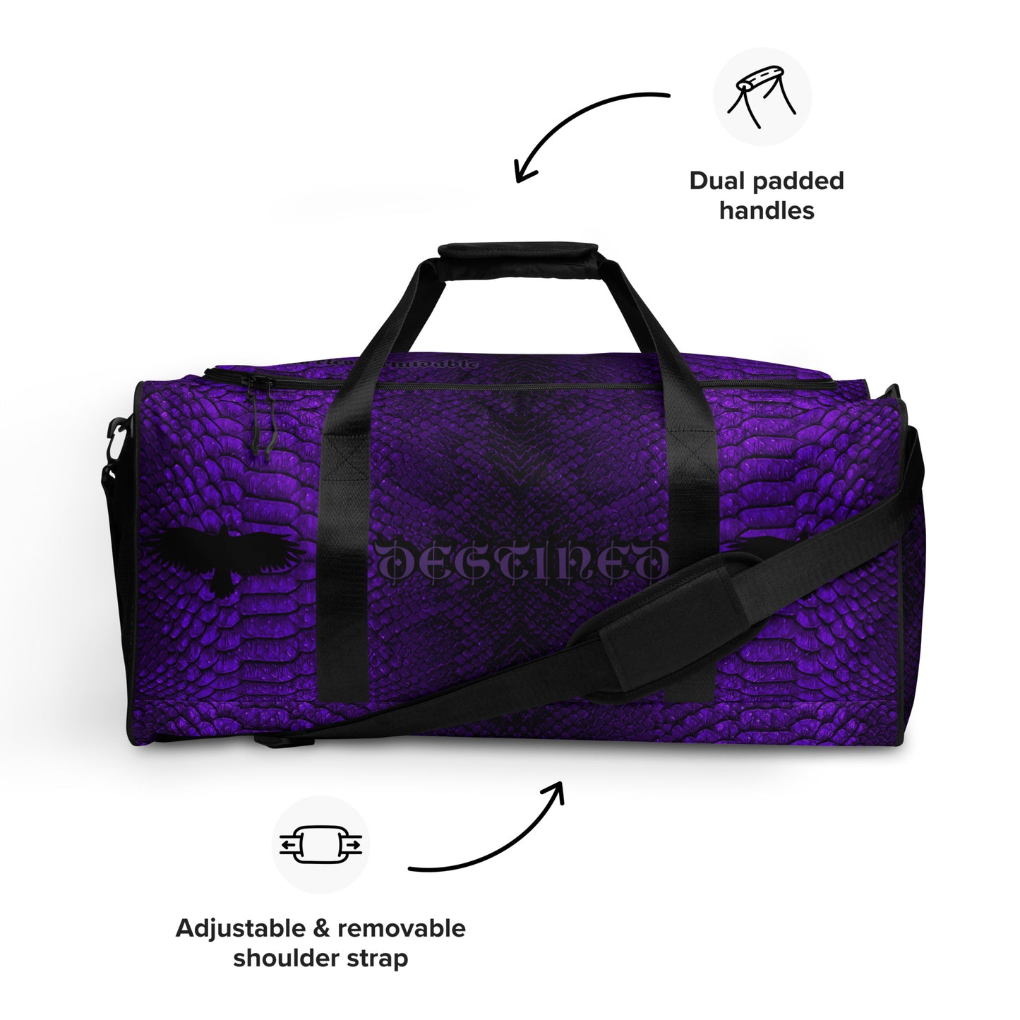 Purple Mamba Snakeskin Duffle bag