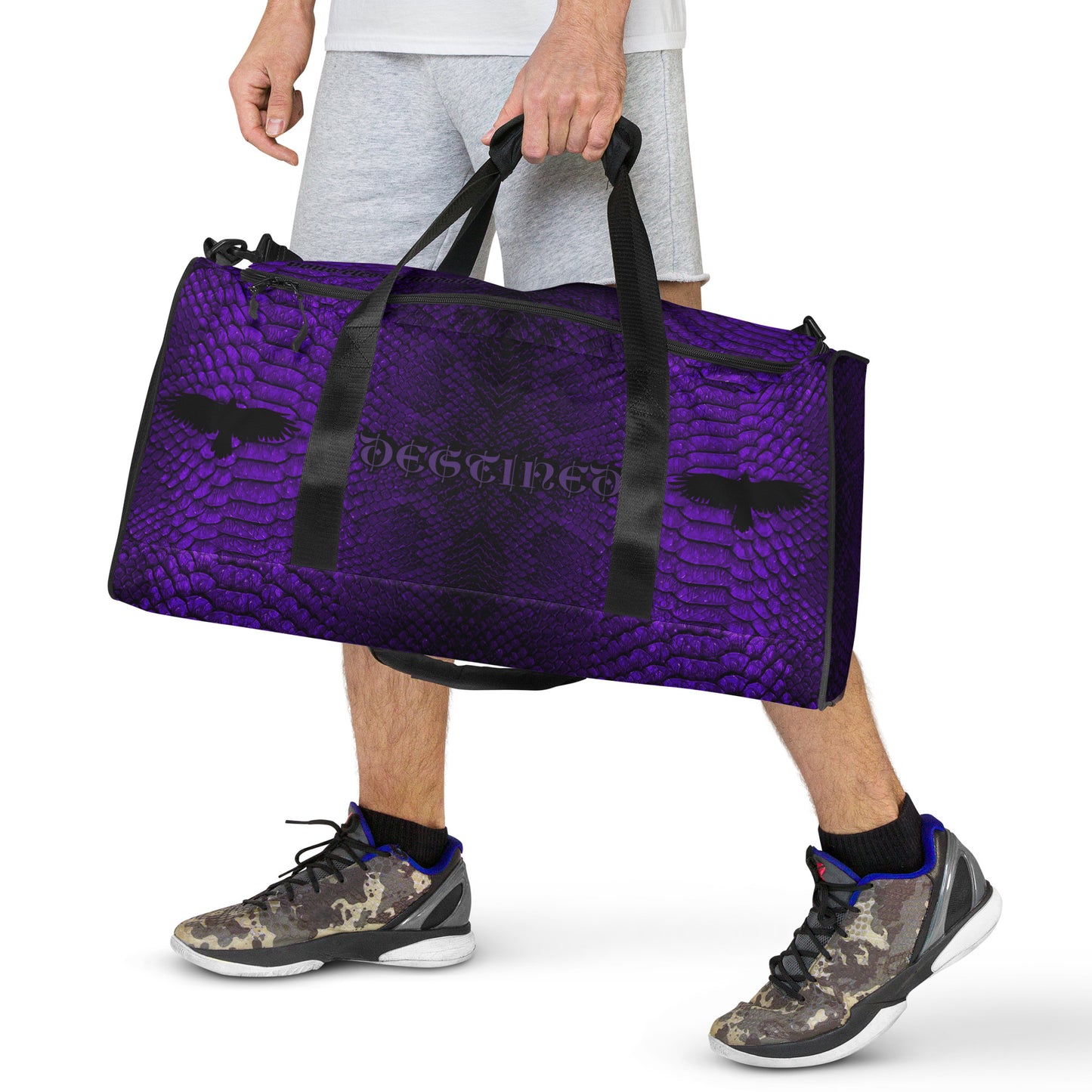 Purple Mamba Snakeskin Duffle bag