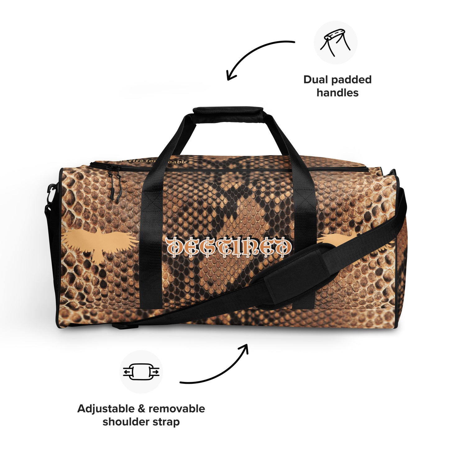 Mocha' Mamba Snakeskin Duffle bag