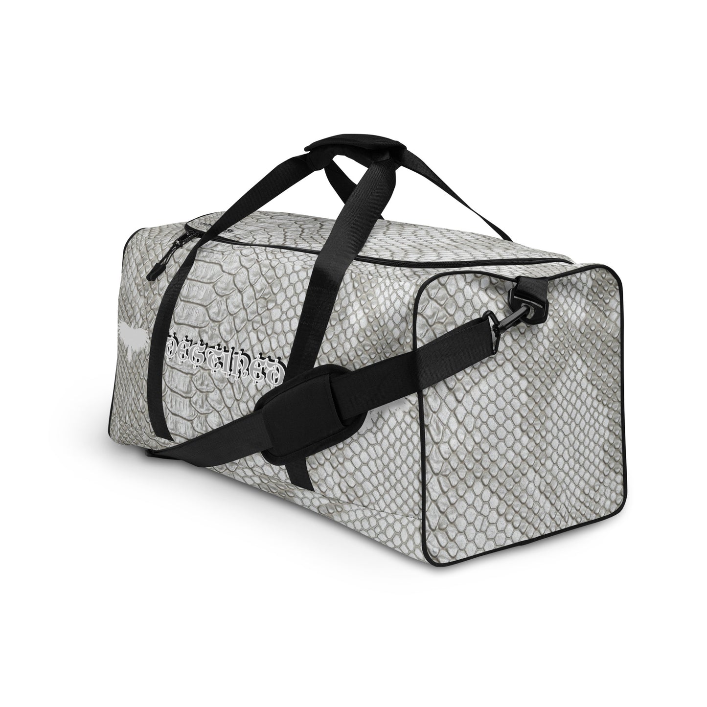 Cool Grey Mamba Snakeskin Duffle bag