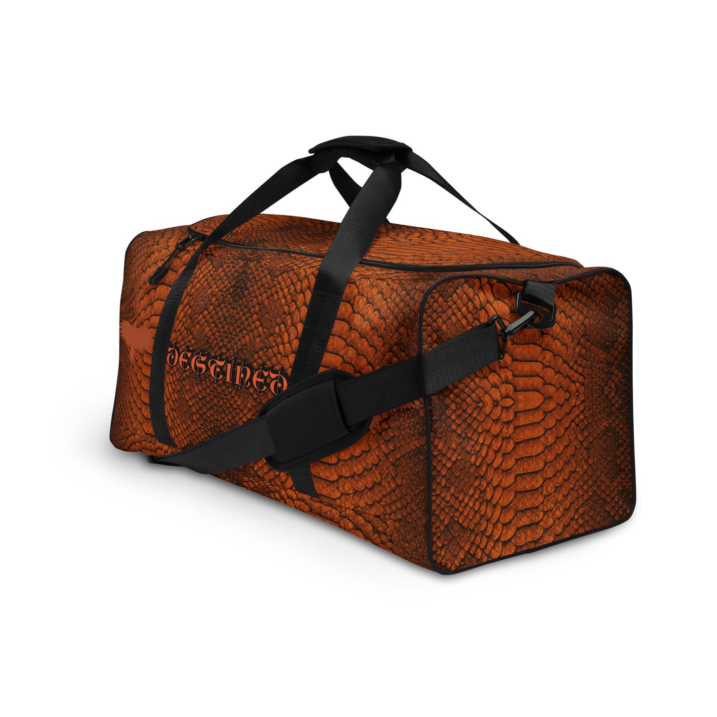 Orange Mamba Snakeskin Duffle bag