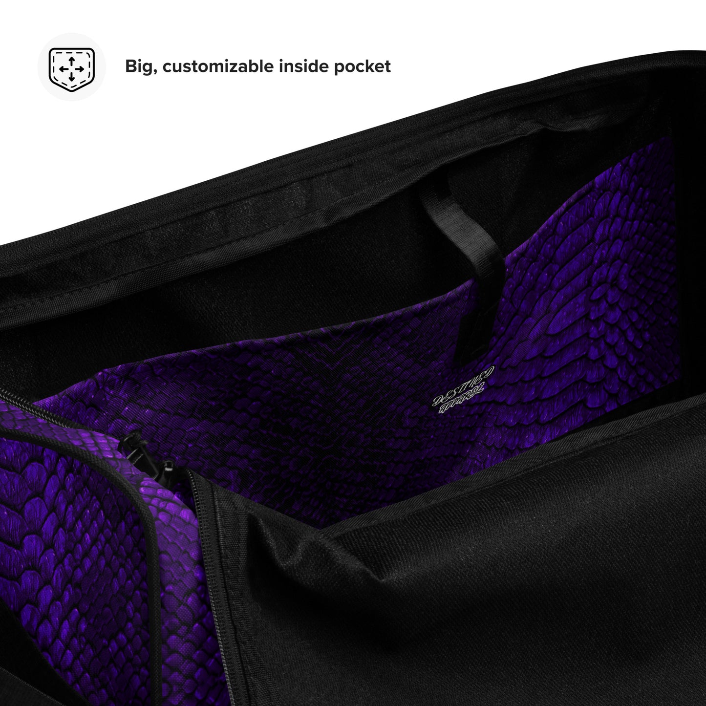 Purple Mamba Snakeskin Duffle bag