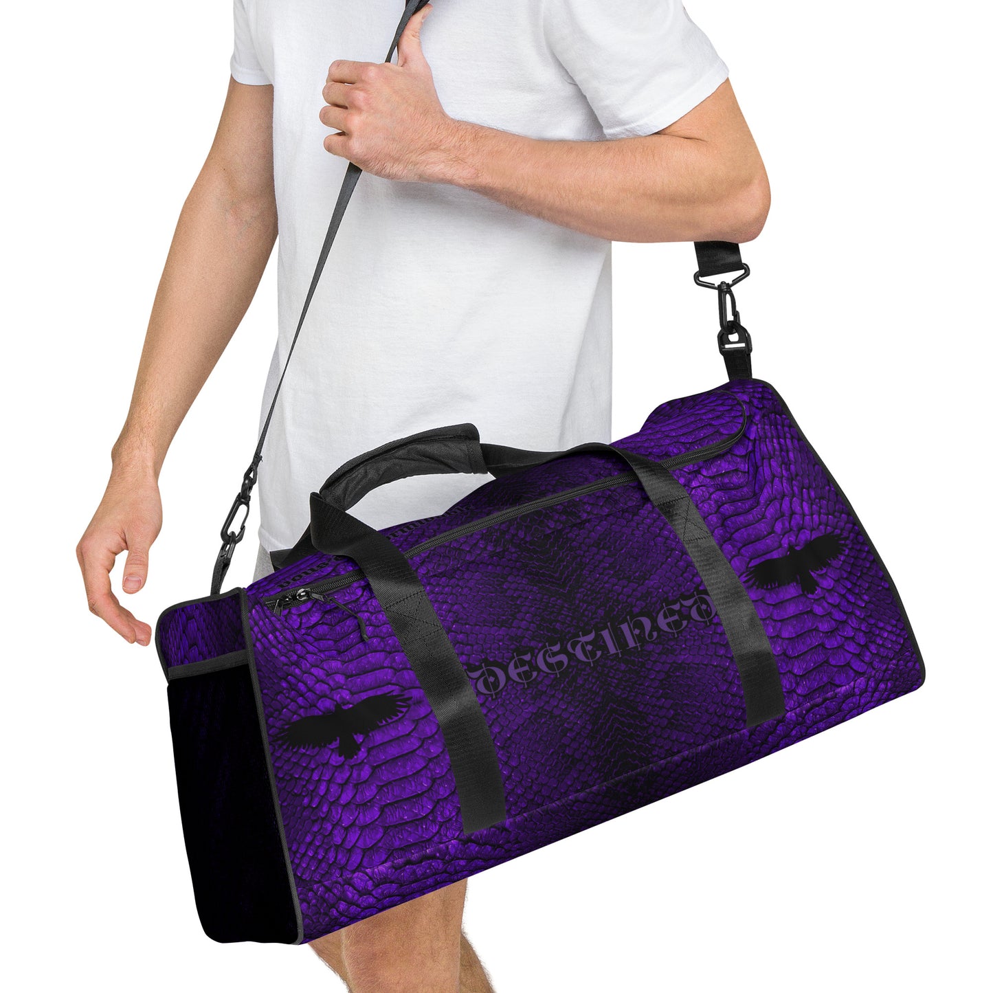 Purple Mamba Snakeskin Duffle bag