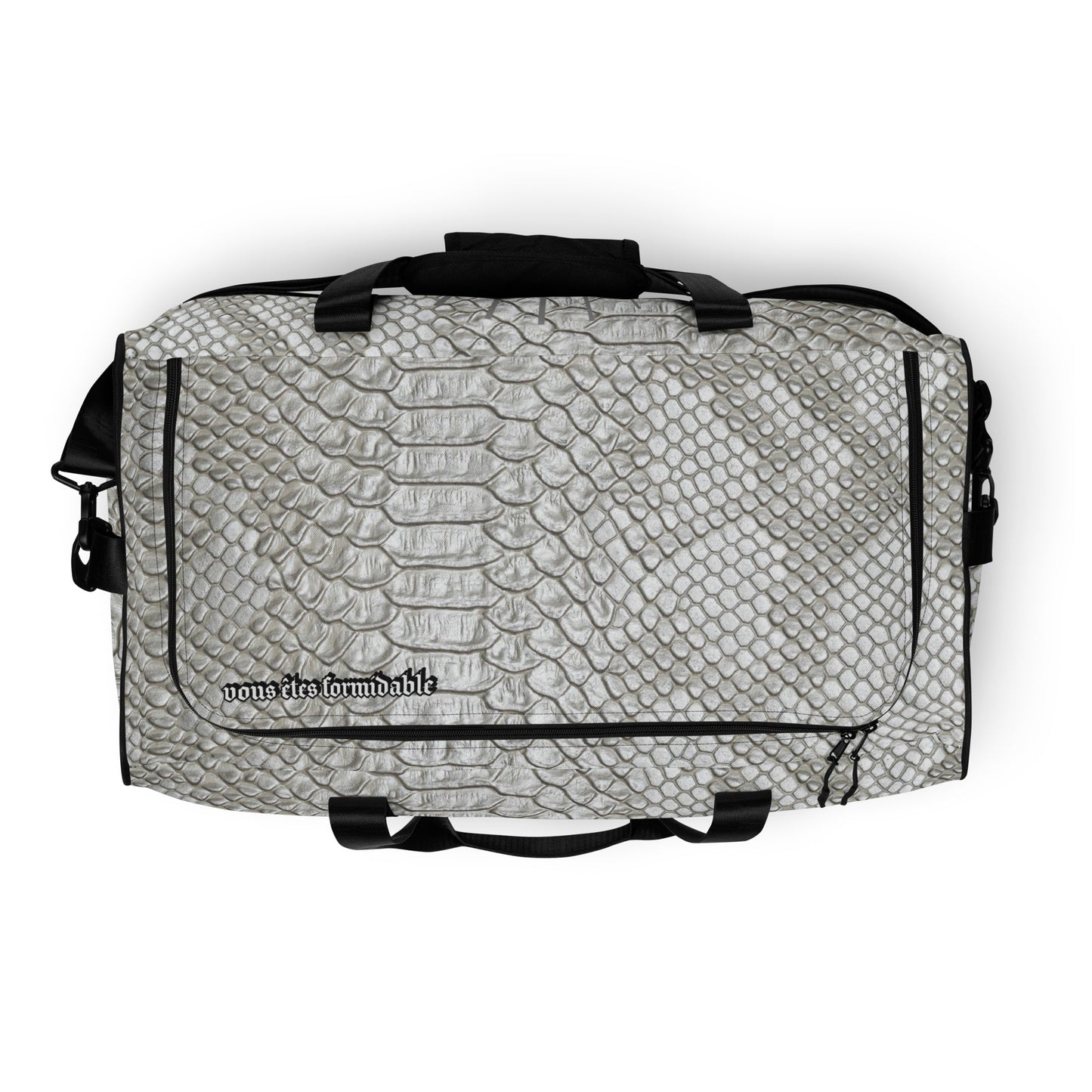 Cool Grey Mamba Snakeskin Duffle bag