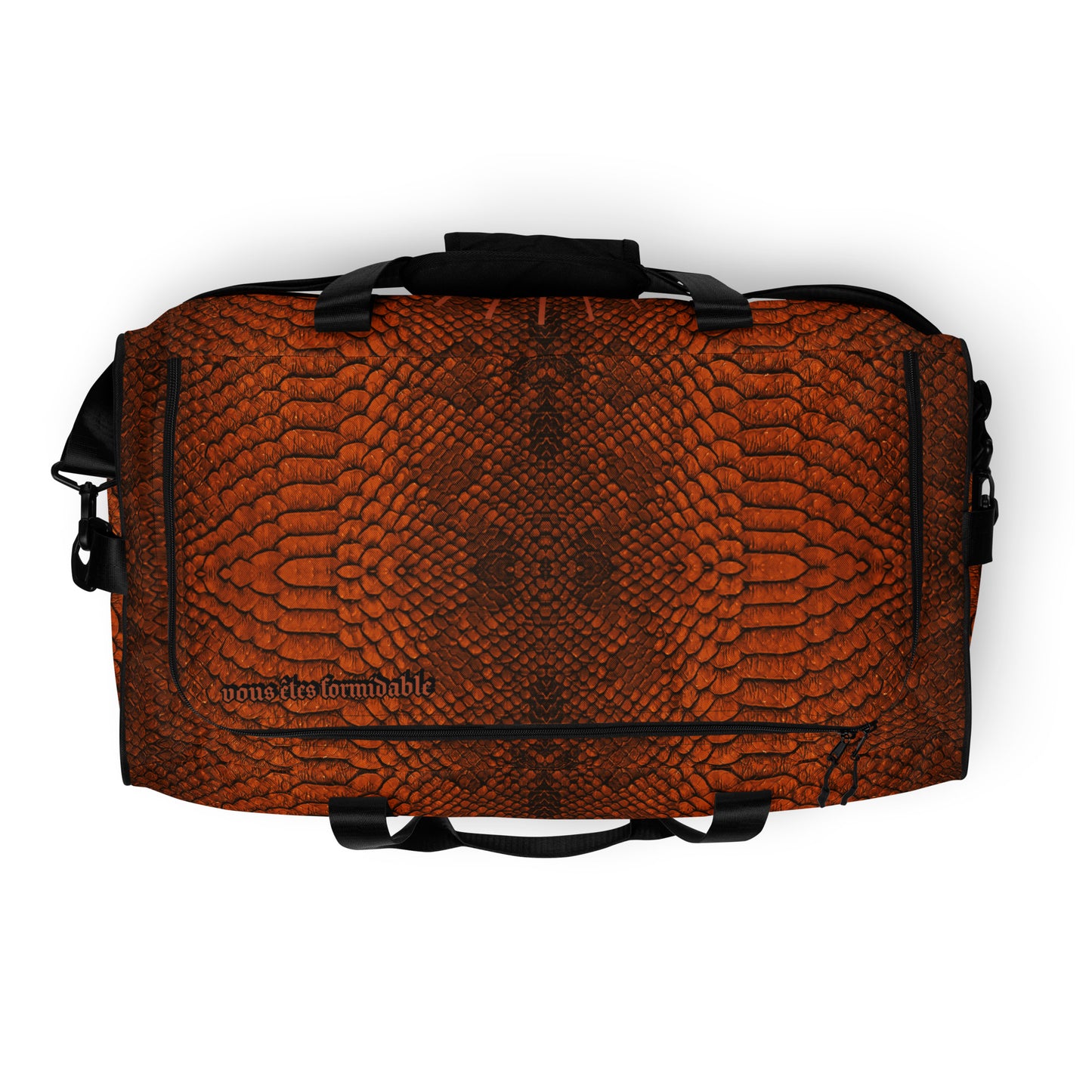 Orange Mamba Snakeskin Duffle bag